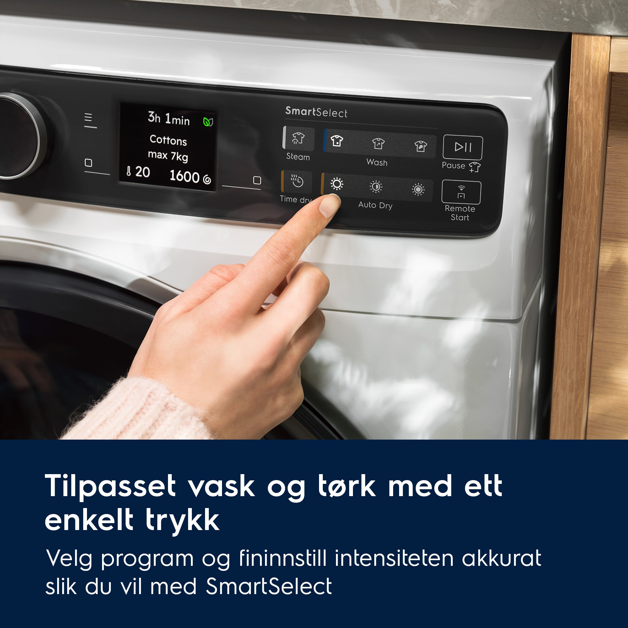 Electrolux - Vaskemaskin med tørketrommel - EWI874LY6Q