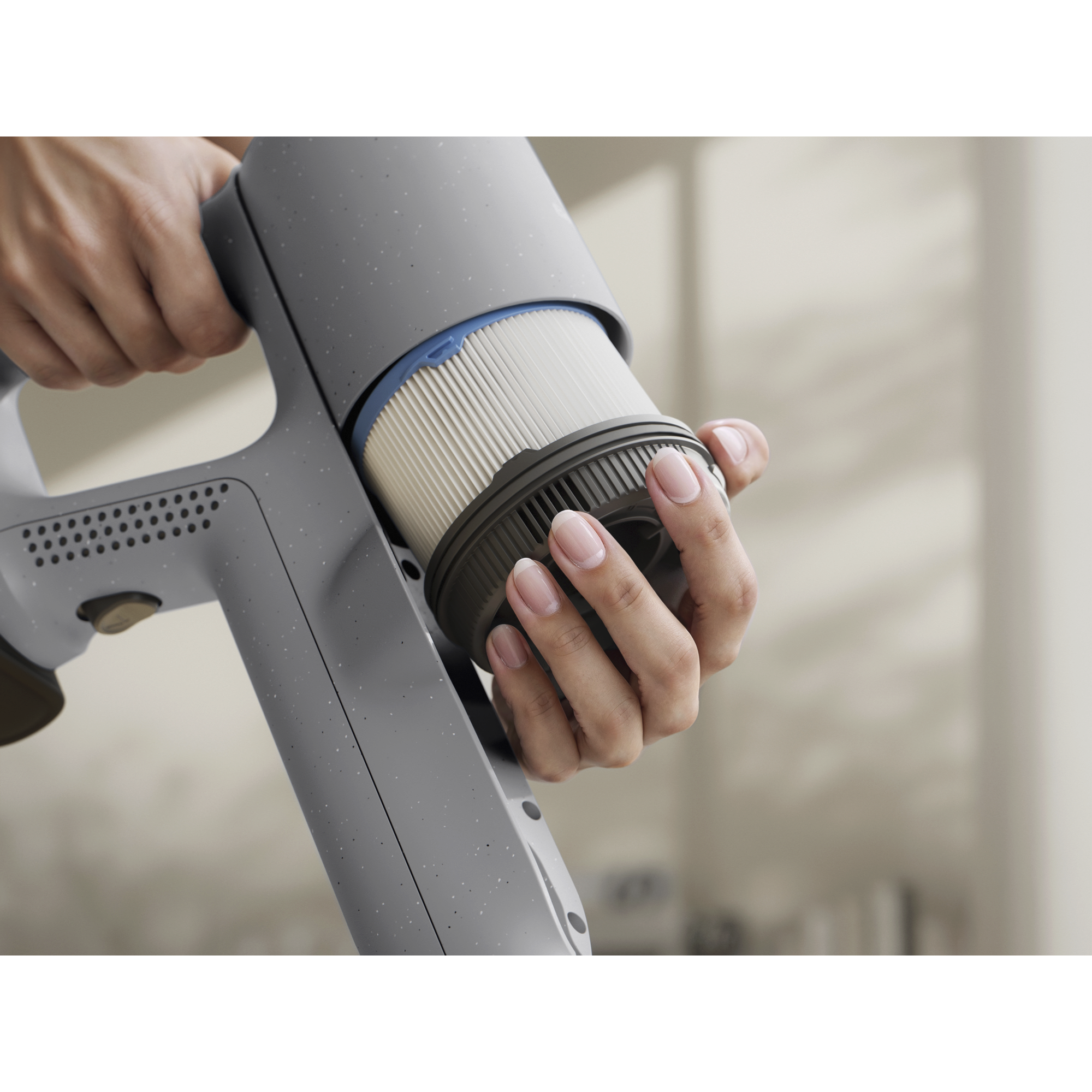 Reusable, washable post-motor filter that enhances filtration performance and releases clean air into your home.