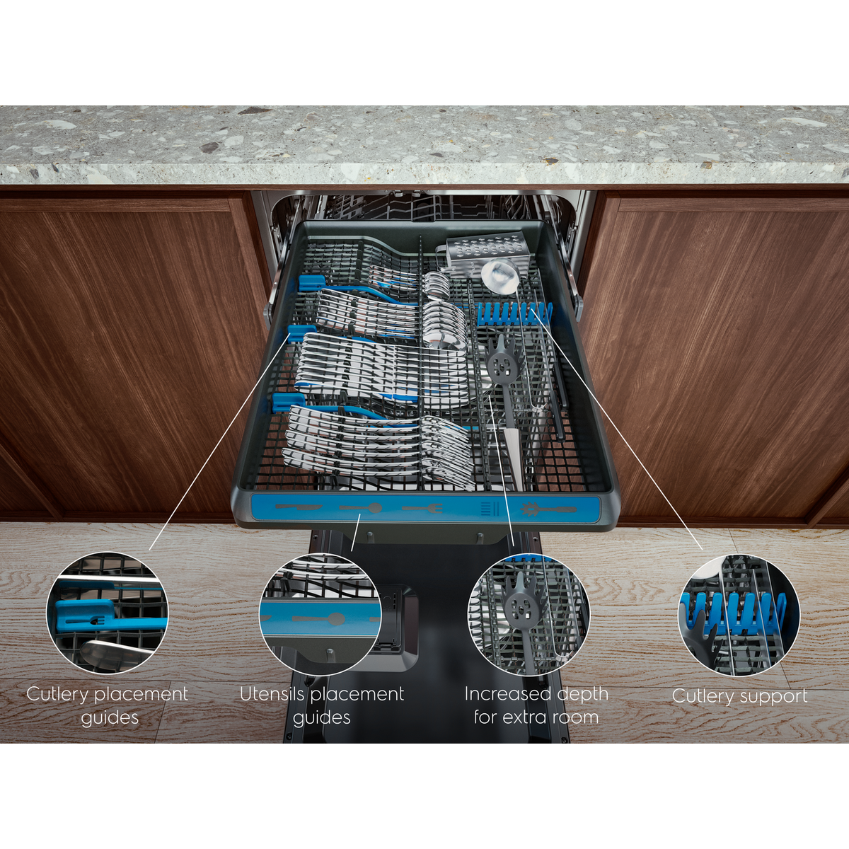 Electrolux - Integrert oppvaskmaskin 45-60 cm - EES48400L