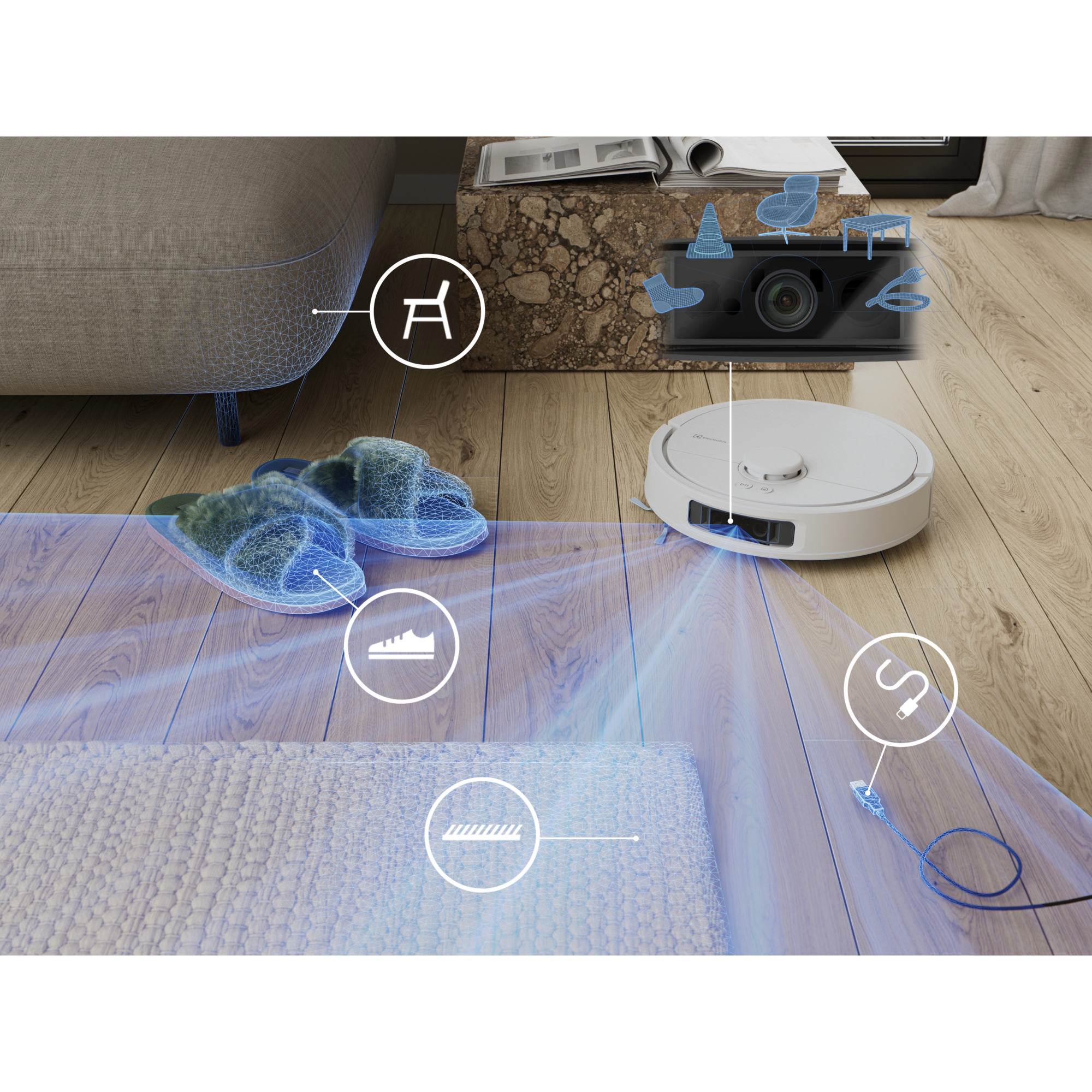 LiDAR, and Dual-Line Lazer with an AI camera for  obstacle detection 