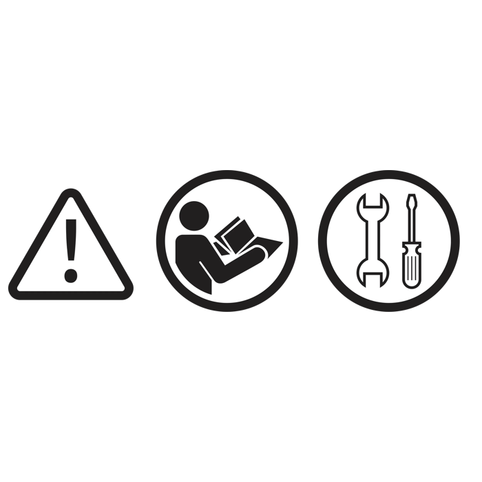 Les servicemanualen før installering
