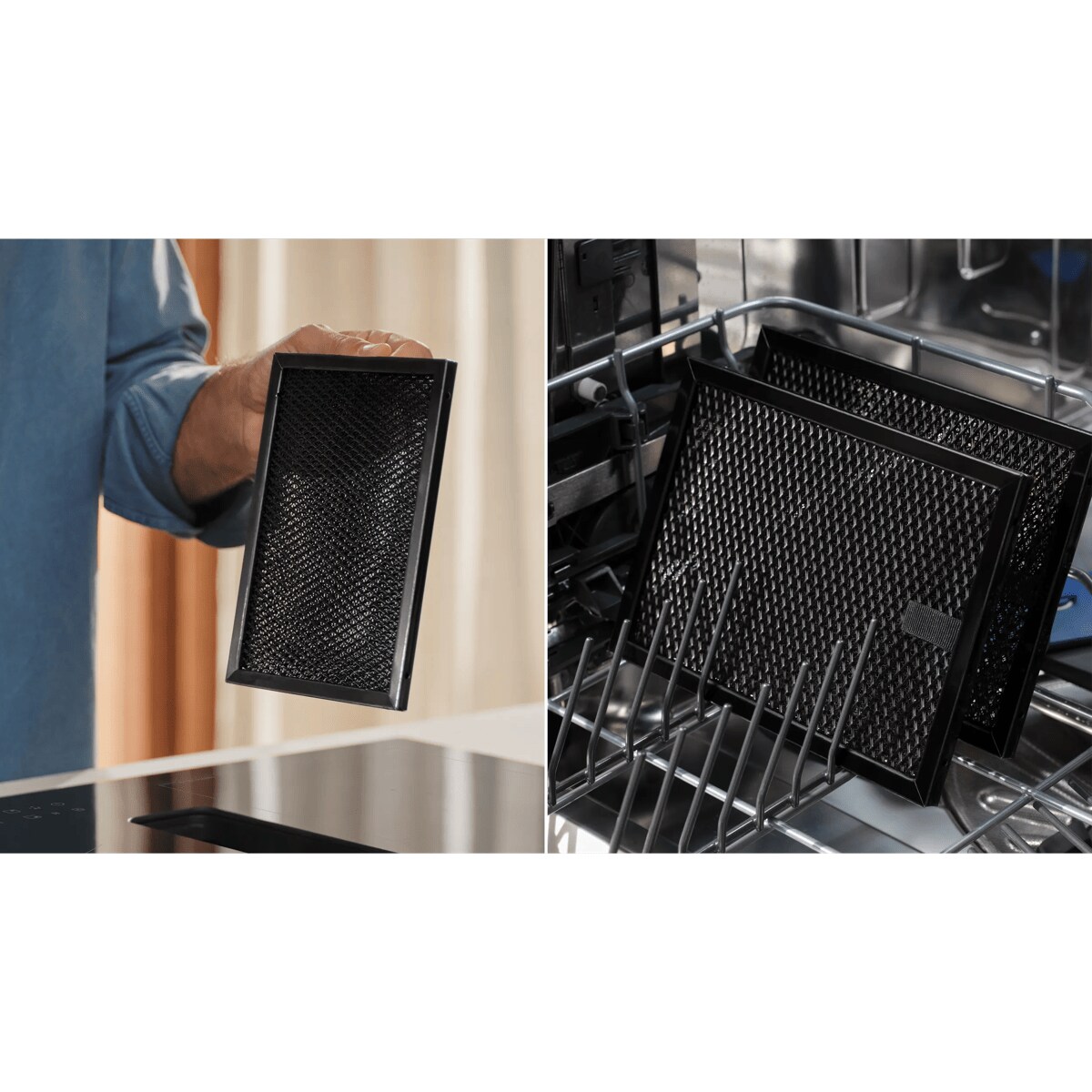 The Grease Filter is easy to clean and keeps kitchen air fresh.