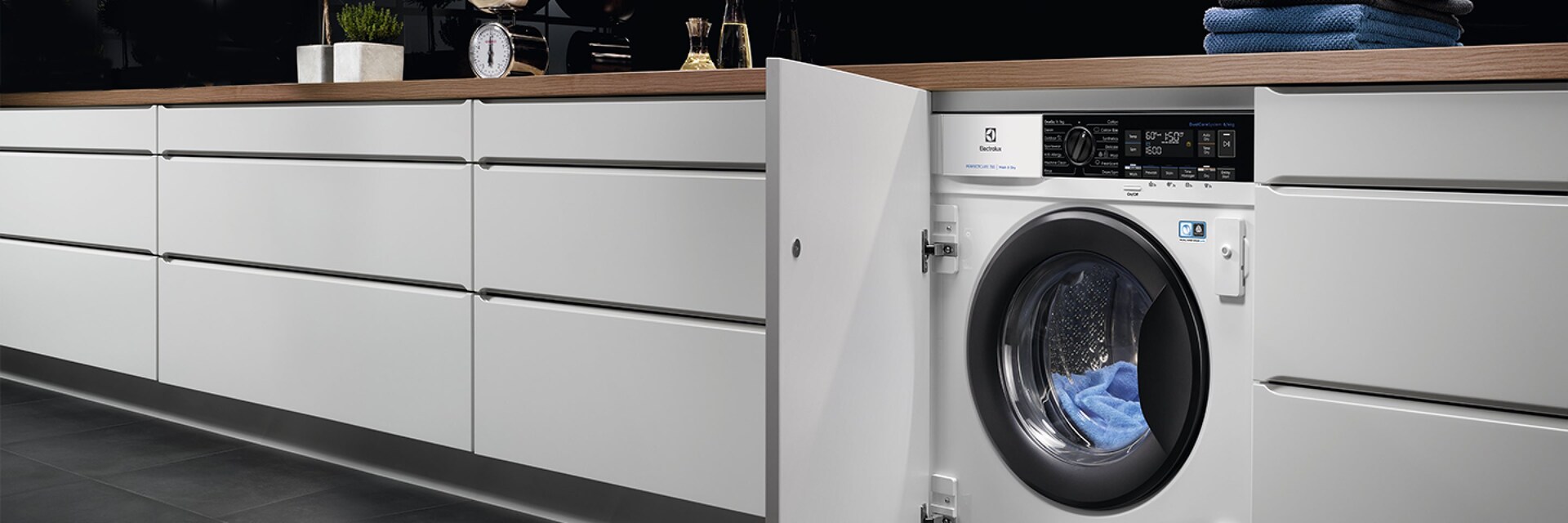 Electrolux Kombinert vask og tørk for integrering