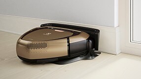 en robotstøvsuger som lader