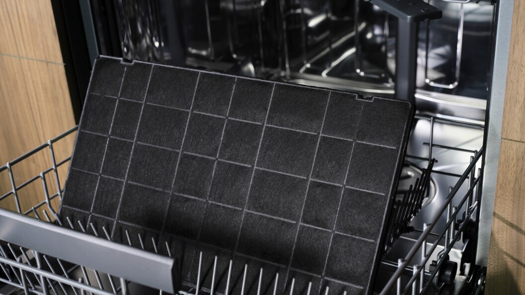 Electrolux kullfilter i en oppvaskmaskin.
