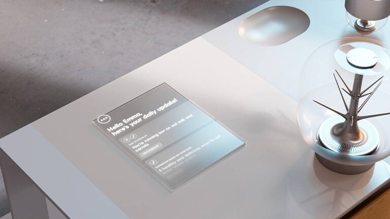 Digital kontrollpanel på et bord i et kjøkken