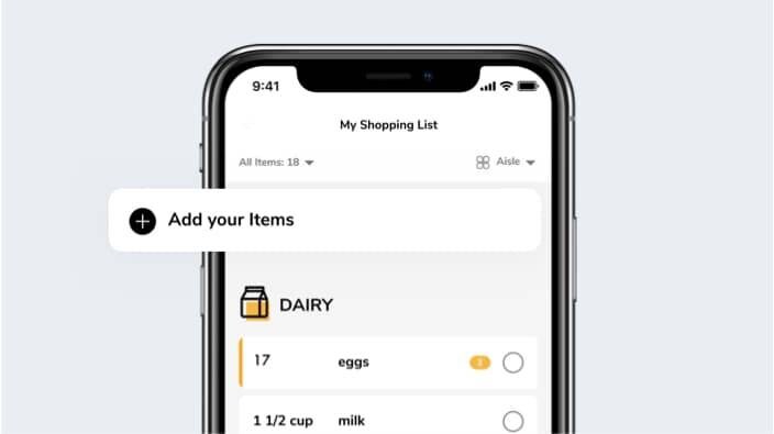 Matapp med smart innkjøpsliste