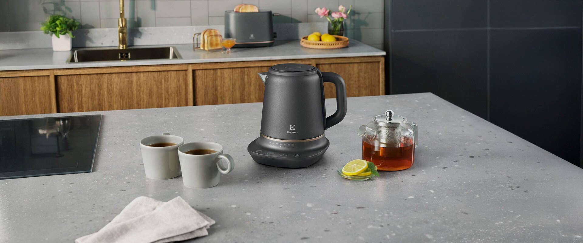 Svart vannkoker fra Electrolux