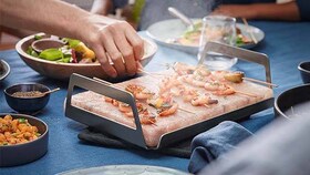 Saltstein med mat på